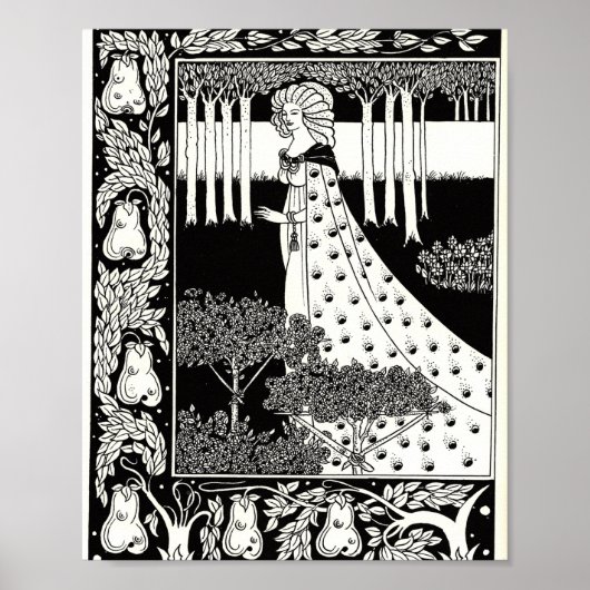 Die Beale Isoud bei Joyous Gard, Aubrey Beardsley Poster (Vorne)