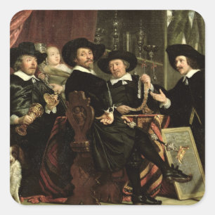 Die Beamten der Firma von Bowyers von St. Seb Quadratischer Aufkleber