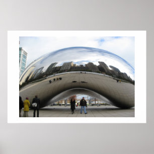 Die Bean im Millenium Park Chicago Poster