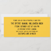 Die beängstigenden Katzenaugen Halloweens Einladung (Rückseite)