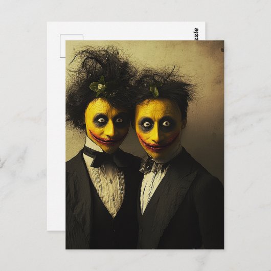 Die Beängstigenden Zitronenmenschen Postkarte (Vorne/Hinten)