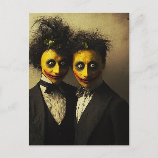 Die Beängstigenden Zitronenmenschen Postkarte (Vorderseite)