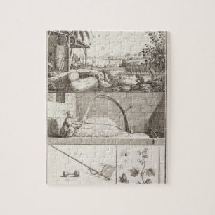 Die Bearbeitung von Baumwolle, vom 'Encyclopedia Puzzle