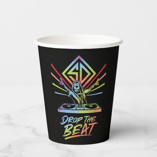 Die Beat fallen lassen: DJ Scooby-Doo Pappbecher (Rückseite)