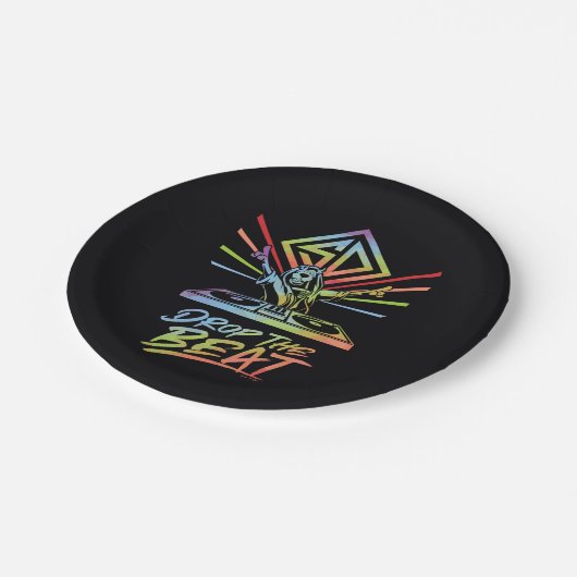 Die Beat fallen lassen: DJ Scooby-Doo Pappteller (Schrägansicht)