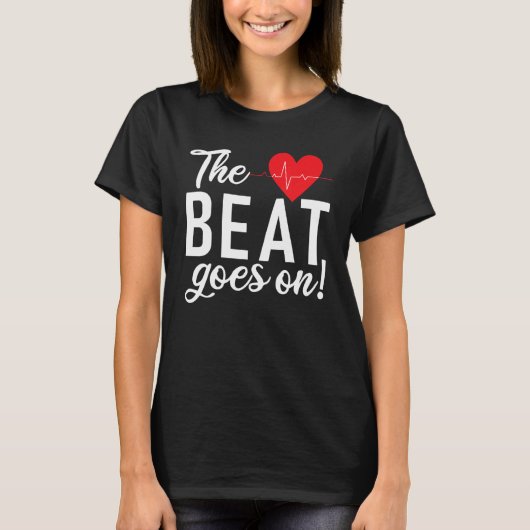 Die Beat geht weiter - Survivor Open Heart Operati T-Shirt (Vorderseite)