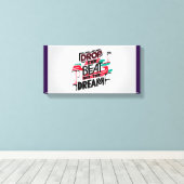 Die Beat not the Dream fallen lassen Leinwanddruck (Insitu (Holzboden))