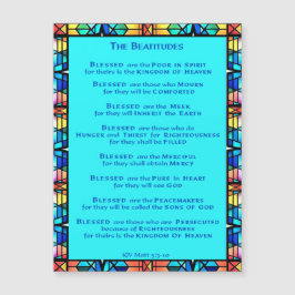 Die Beatituden aus Jesu Sermon auf dem Berg Magnetkarte