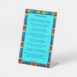 Die Beatituden aus Jesu Sermon auf dem Berg Sockelschild