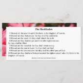 Die Beatitudes-Gebetskarte (Vorne/Hinten)