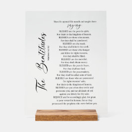 Die Beatitudes Matthew 5:2-12 Bibelschrift Acrylschild