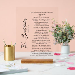 Die Beatitudes Matthew 5:2-12 Bibelschrift Acrylschild