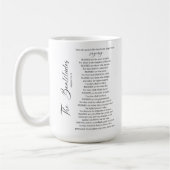Die Beatitudes Matthew 5:2-12 Bibelschrift Kaffeetasse (Links)