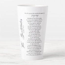 Die Beatitudes Matthew 5:2-12 Bibelschrift Milchtasse