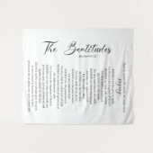 Die Beatitudes Matthew 5:2-12 Bibelschrift Wandteppich (Vorderseite (Horizontal))