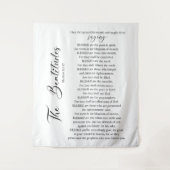 Die Beatitudes Matthew 5:2-12 Bibelschrift Wandteppich (Vorderseite)