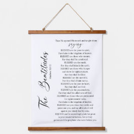 Die Beatitudes Matthew 5:2-12 Bibelschrift Wandteppich Mit Holzrahmen