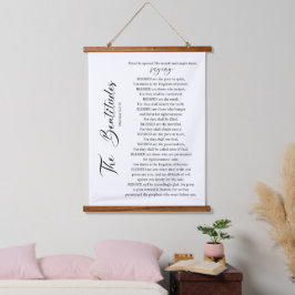 Die Beatitudes Matthew 5:2-12 Bibelschrift Wandteppich Mit Holzrahmen