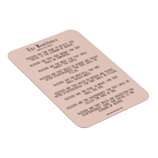 Die Beatitudes Matthew 5:3-11 NKJV Magnet (Rechte Seite)
