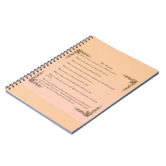 Die Beatitudes Notizblock (Linke Seite)