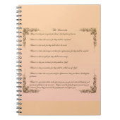 Die Beatitudes Notizblock (Vorderseite)