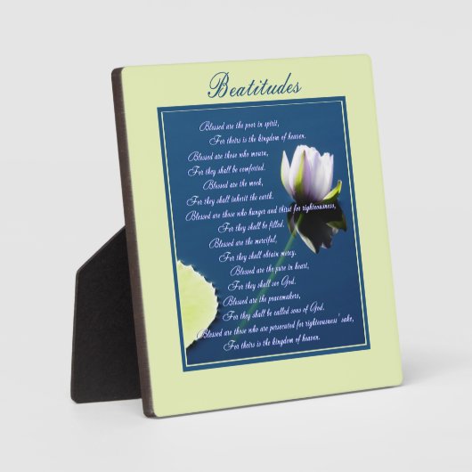 Die Beatitudes Plaque Fotoplatte (Vorderseite)