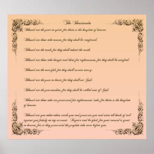 Die Beatitudes Poster (Vorne)