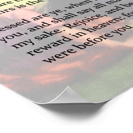 Die Beatitudes Poster (Ecke)