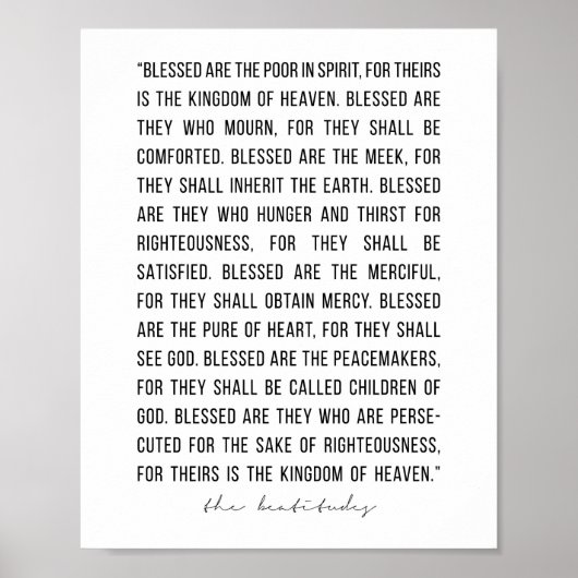 Die Beatitudes Poster (Vorne)