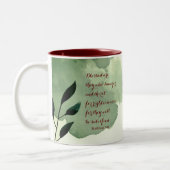 Die Beatitudes Scripture Verse 5:6 Zweifarbige Tasse (Links)