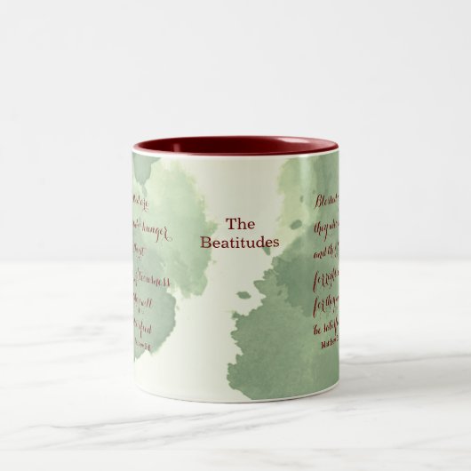 Die Beatitudes Scripture Verse 5:6 Zweifarbige Tasse (Mittel)