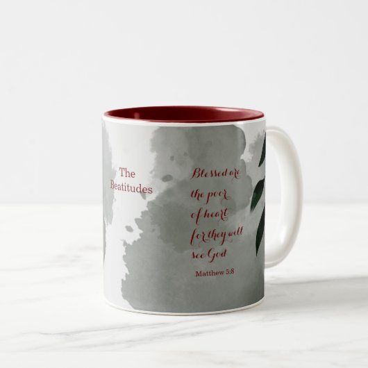 Die Beatitudes Scripture Verse 5:8 Zweifarbige Tasse (VorderseiteRechts)