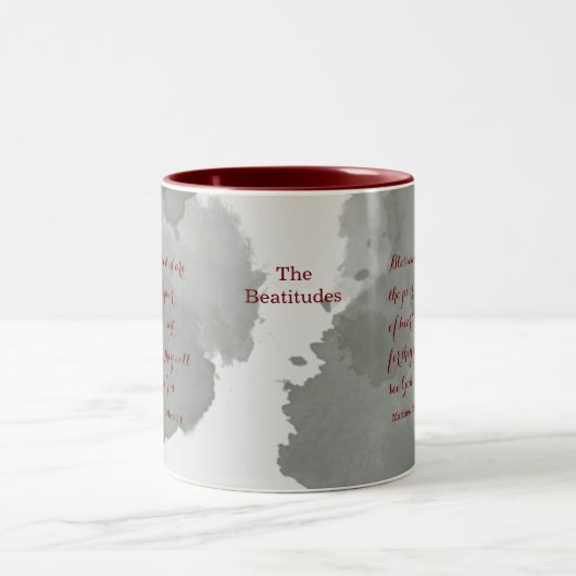 Die Beatitudes Scripture Verse 5:8 Zweifarbige Tasse (Mittel)