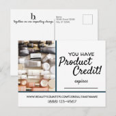 Die Beautycounter-Kreditkarte Postkarte (Vorne/Hinten)