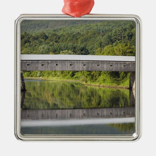 Die bedeckte Brücke von Windsor-Cornish erstreckt  Silbernes Ornament (Vorne)