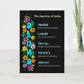 Die Bedeutung der Aloha-Karte Karte (Vorderseite)