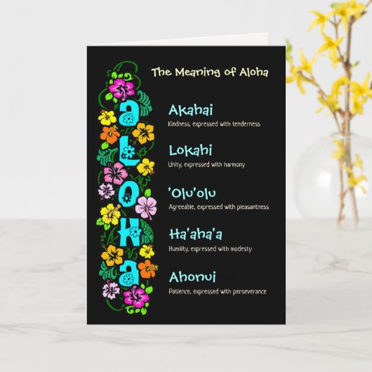 Die Bedeutung der Aloha-Karte Karte (Gelbe Blume)