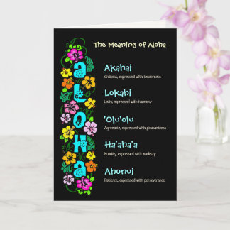 Die Bedeutung der Aloha-Karte Karte