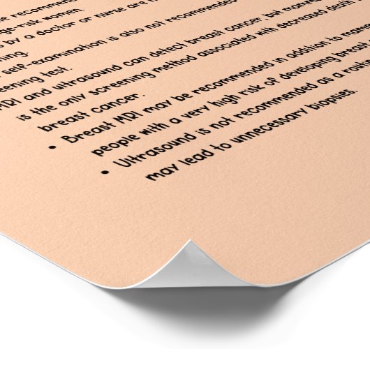 Die Bedeutung der Brustkrebsvorsorge Poster (Ecke)