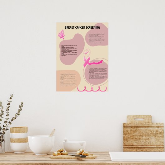Die Bedeutung der Brustkrebsvorsorge Poster (Küche)