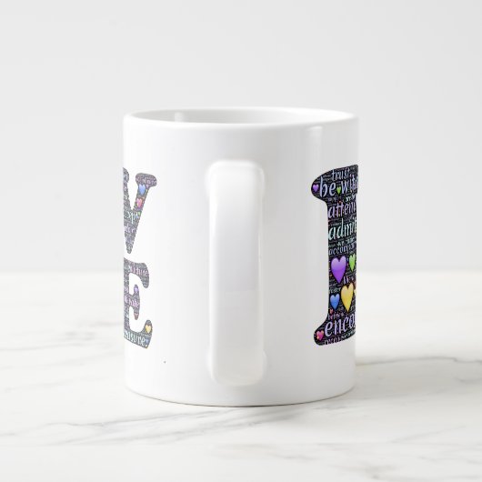 Die Bedeutung der Liebe Jumbo-Tasse (Rückseite)