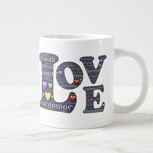 Die Bedeutung der Liebe Jumbo-Tasse (Rechts)