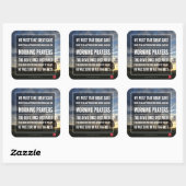 Die Bedeutung der Morgen-Gebete Quadratischer Aufkleber (Blatt)