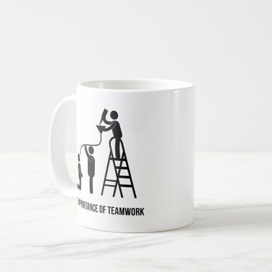 Die Bedeutung der Teamarbeit Kaffeetasse (Vorderseite Links)
