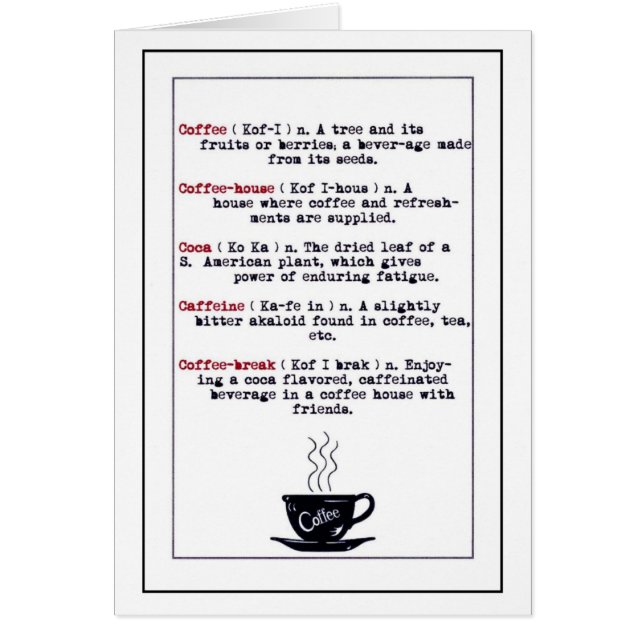 Die Bedeutung des Kaffees (Vorne)