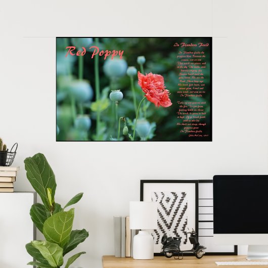 Die Bedeutung des roten Mohns Poster (Heimbüro)
