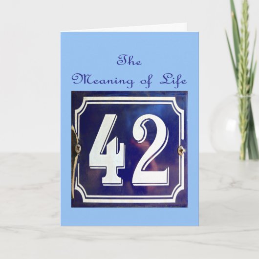 Die Bedeutung von allem. Karte (Vorderseite)