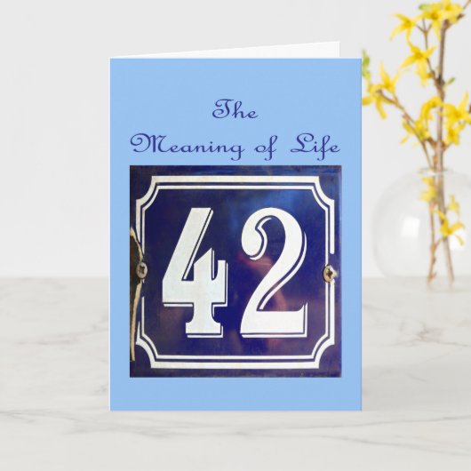 Die Bedeutung von allem. Karte (Gelbe Blume)