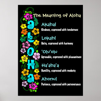 Die Bedeutung von Aloha Poster