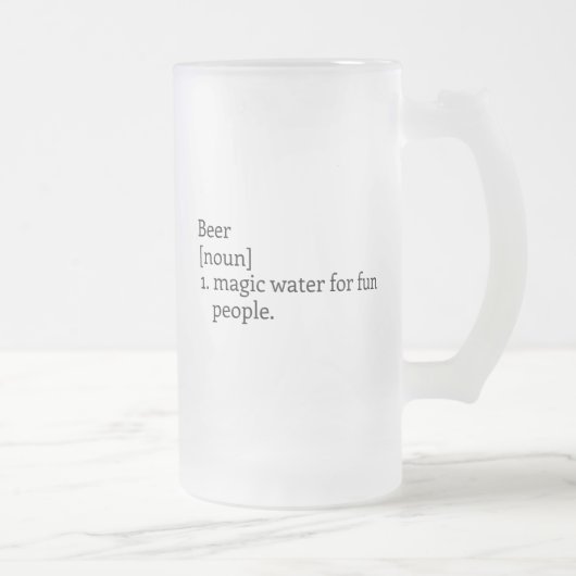 "Die Bedeutung von Bier." Monogram-Tasse Mattglas Bierglas (Rechts)